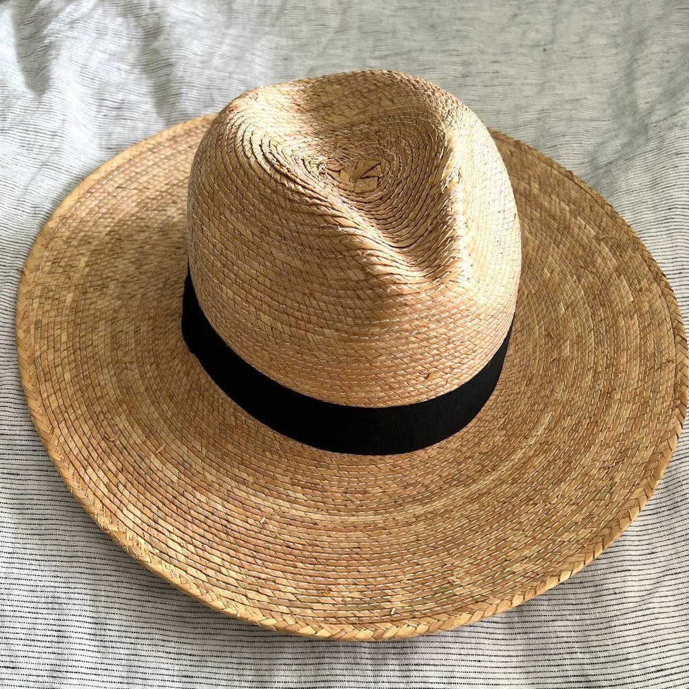 Brooklyn Hat Co Women's Straw Sun Hat with Black Fabric Band